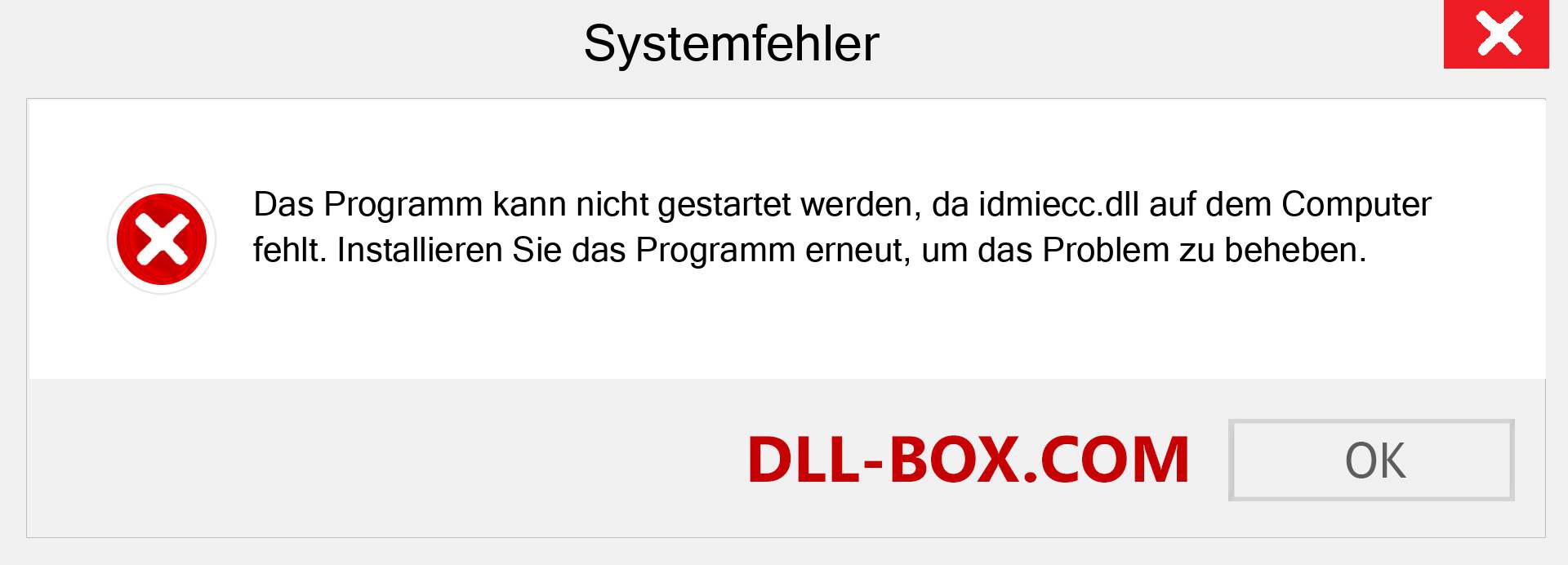 idmiecc.dll-Datei fehlt?. Download für Windows 7, 8, 10 - Fix idmiecc dll Missing Error unter Windows, Fotos, Bildern