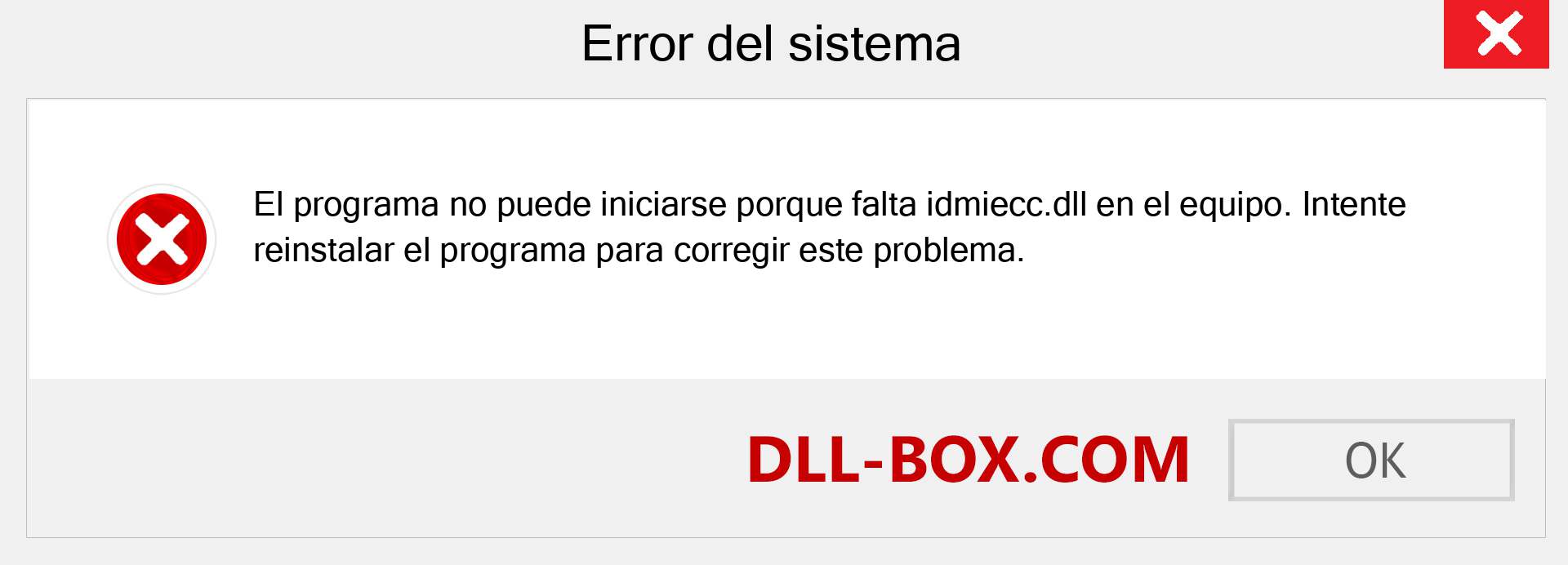 ¿Falta el archivo idmiecc.dll ?. Descargar para Windows 7, 8, 10 - Corregir idmiecc dll Missing Error en Windows, fotos, imágenes