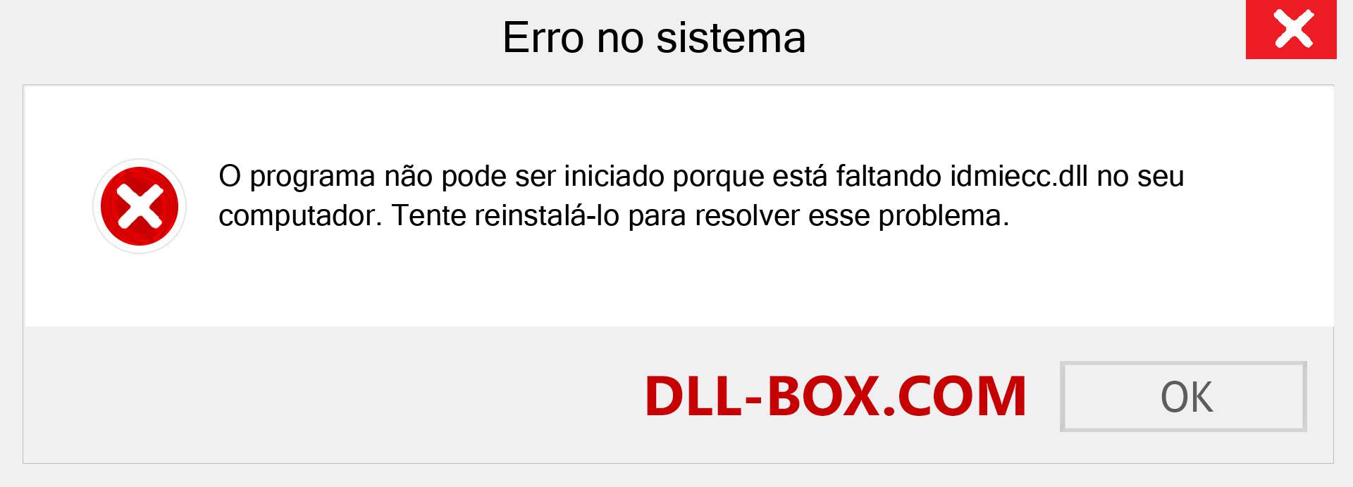 Arquivo idmiecc.dll ausente ?. Download para Windows 7, 8, 10 - Correção de erro ausente idmiecc dll no Windows, fotos, imagens